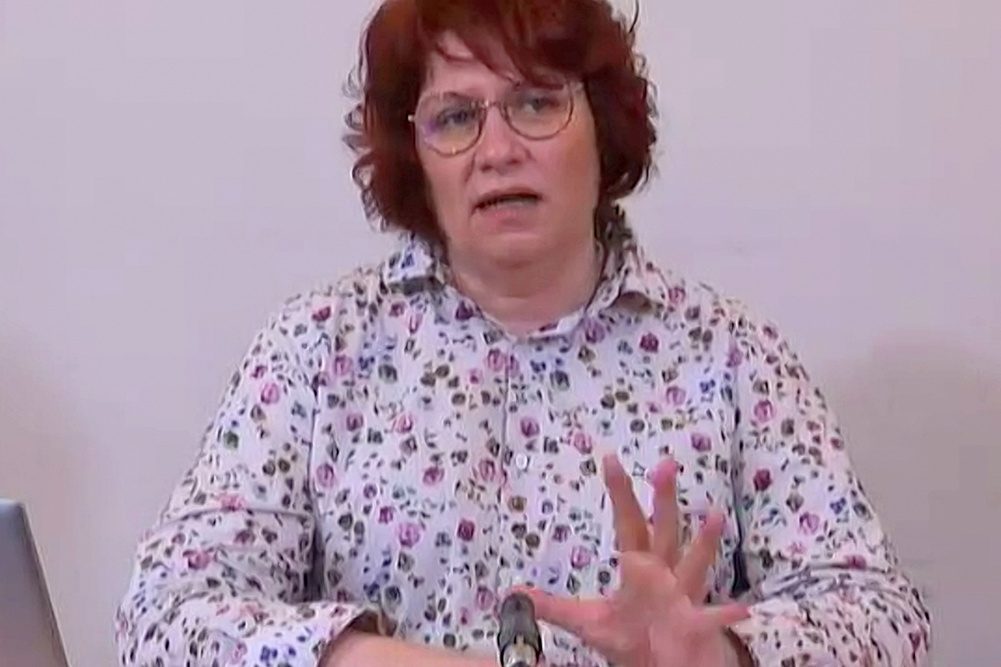 L’ergonome Sophie Aubert, lors d’une conférence de l’Université ouverte des compétences (UODC), le 14 mai 2024.