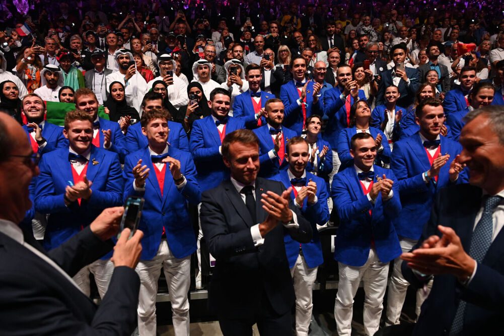 Cérémonie d'ouverture des WorldSkills Lyon 2024 en présence du président de la République.