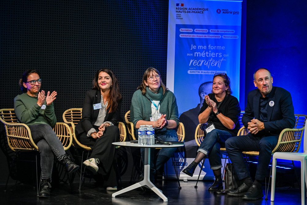 "Cap vers l’industrie au féminin", programme visant à attirer les femmes vers ce secteur dans les Hauts-de-France, fait étape à Valenciennes, le 10 octobre 2024.